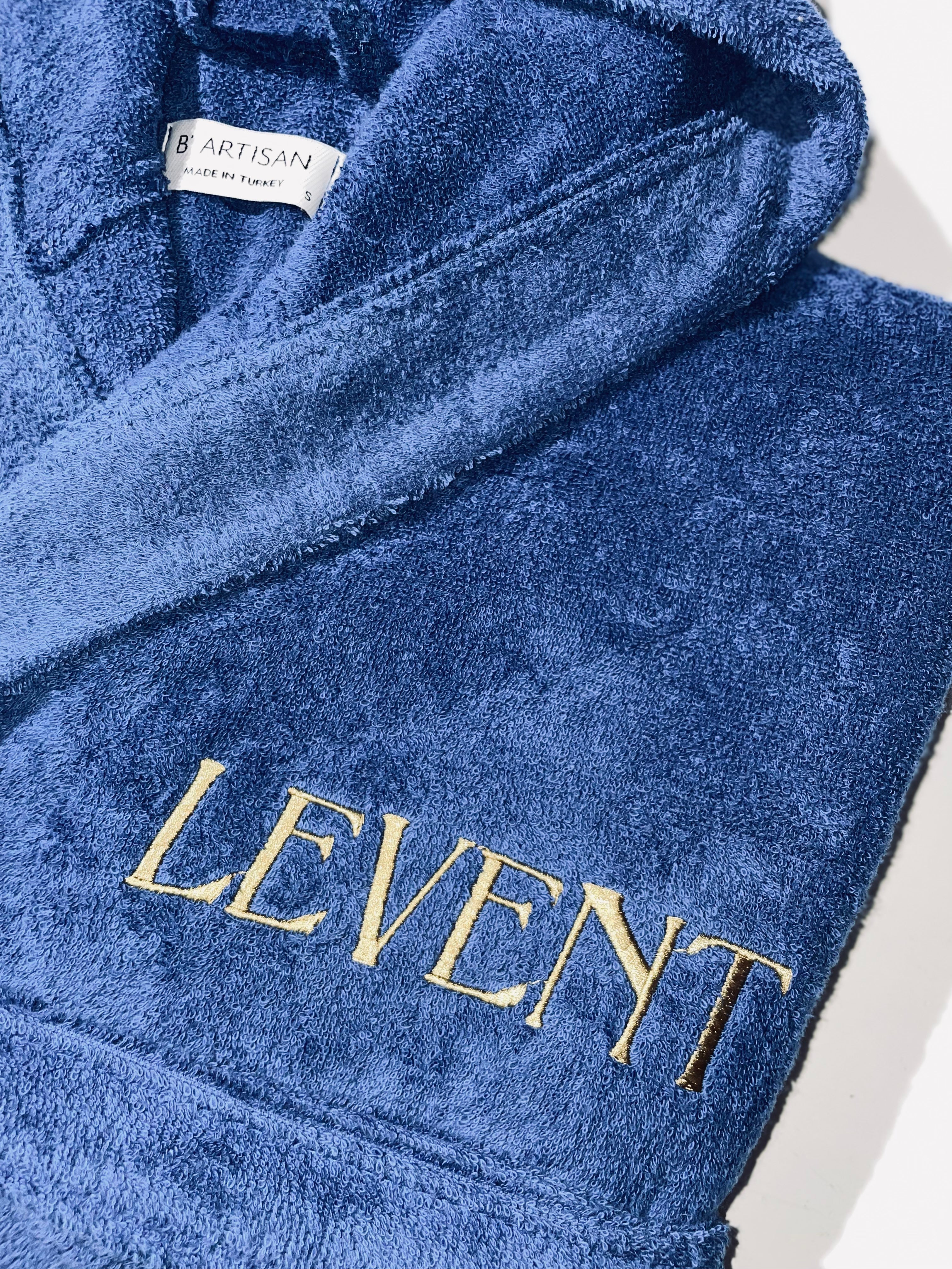 Royal Blue, Hooded, Terry Towelling Cotton Bathrobe