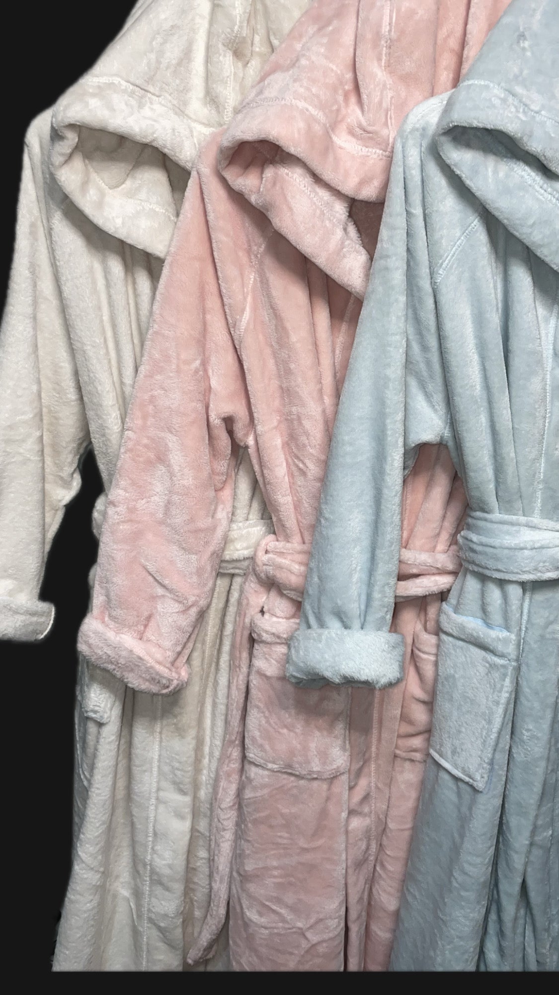 Ultra soft hooded dressing gowns