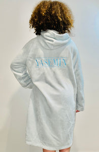ultra soft, zip ftont, hooded dressing gowns