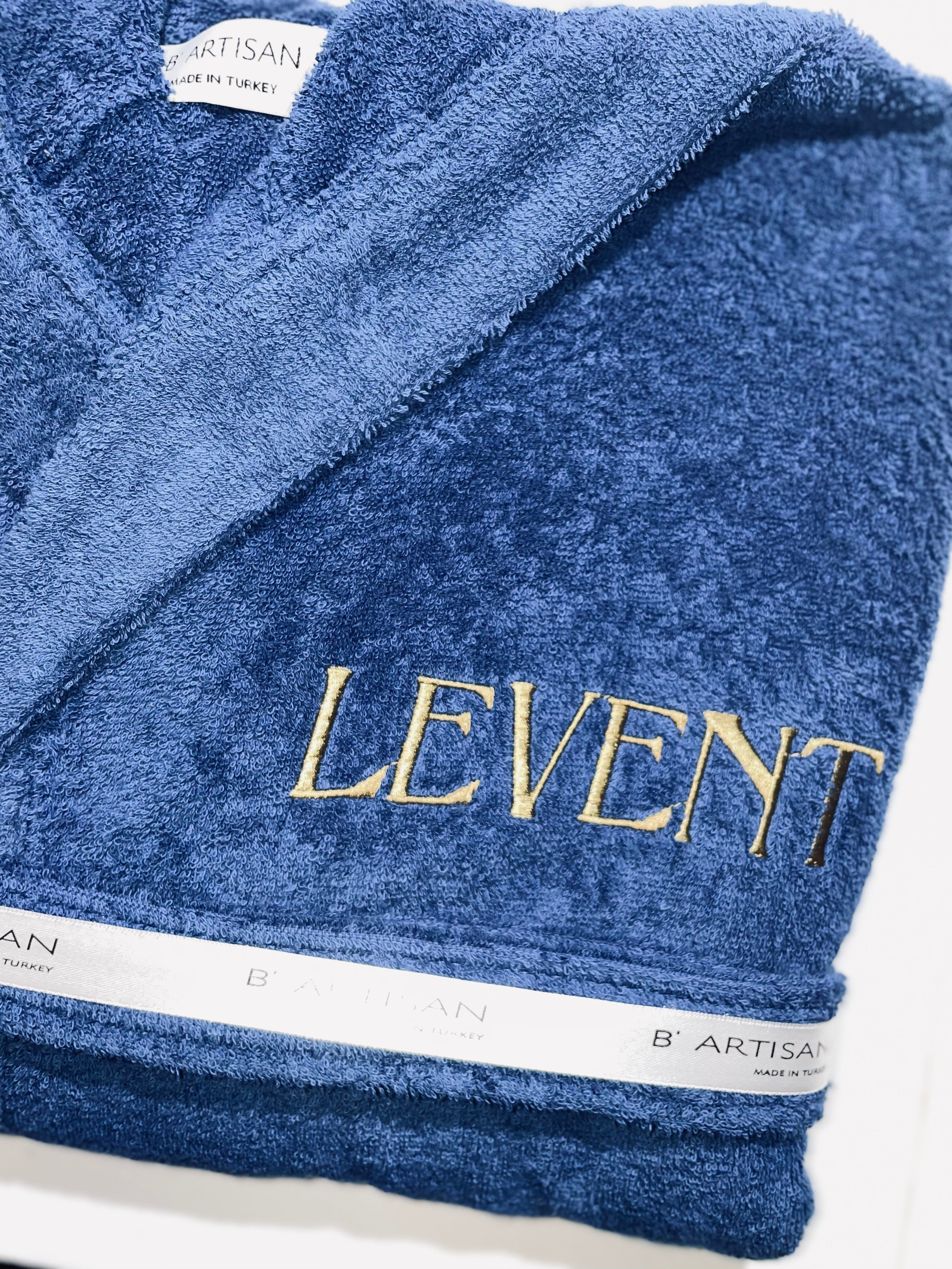 Royal Blue, Hooded, Terry Towelling Cotton Bathrobe