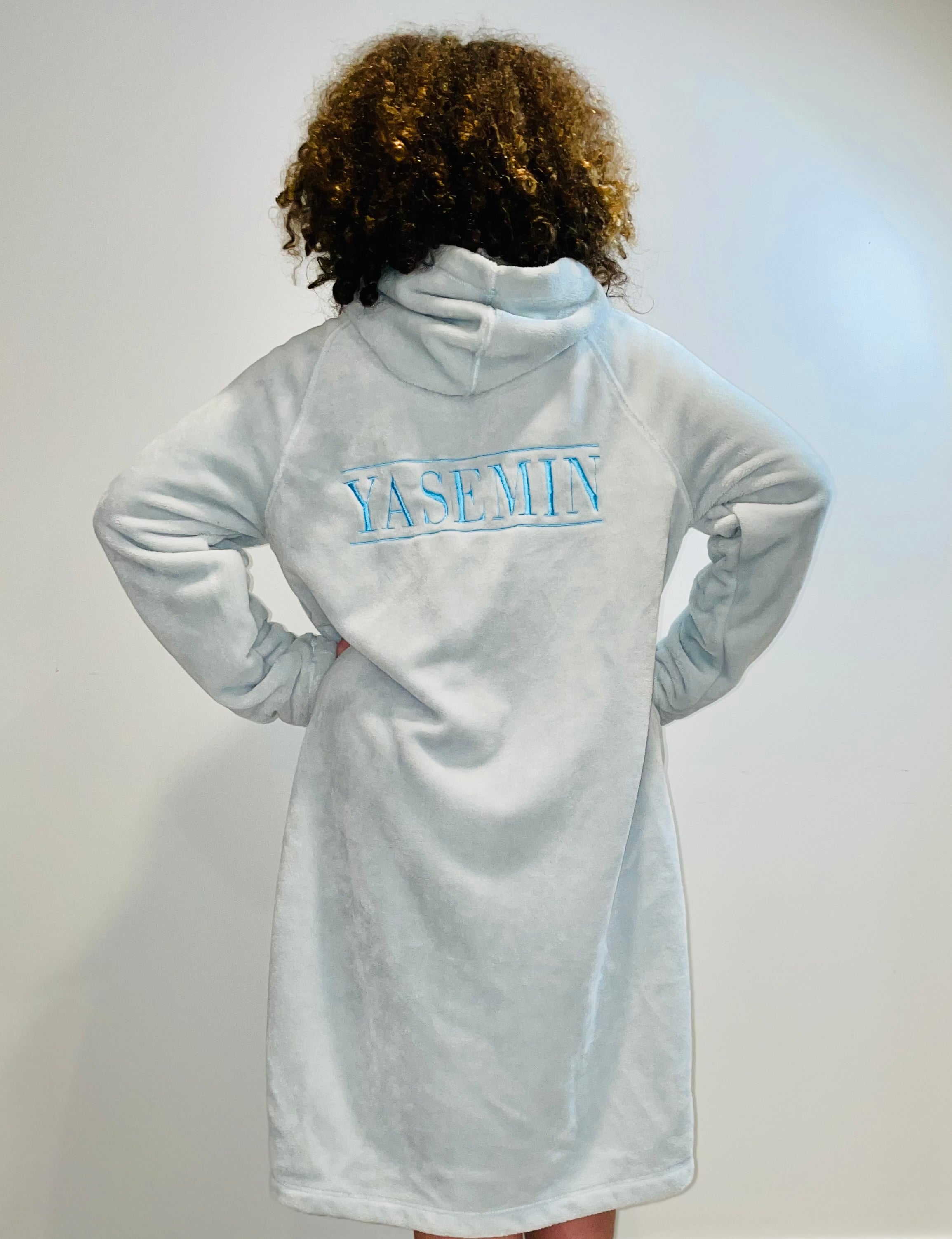 ultra soft, zip ftont, hooded dressing gowns
