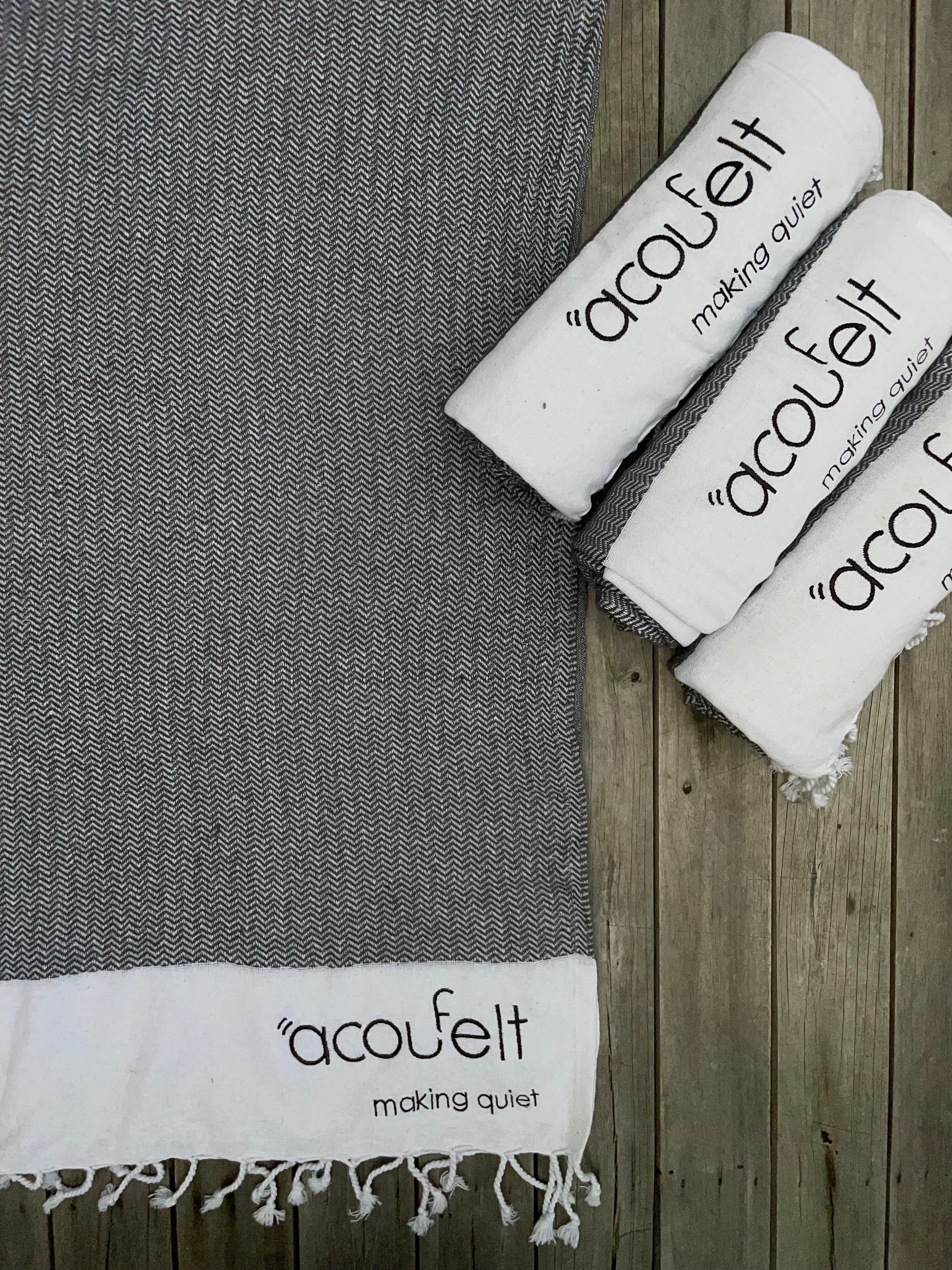 Zig Zag PESHTEMAL - Grey 168CM x 86CM- BEACH TOWELS