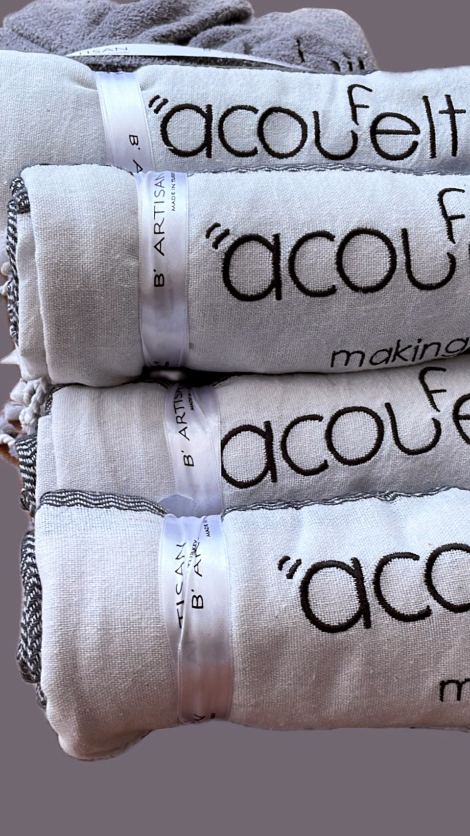 Zig Zag PESHTEMAL - Grey 168CM x 86CM- BEACH TOWELS