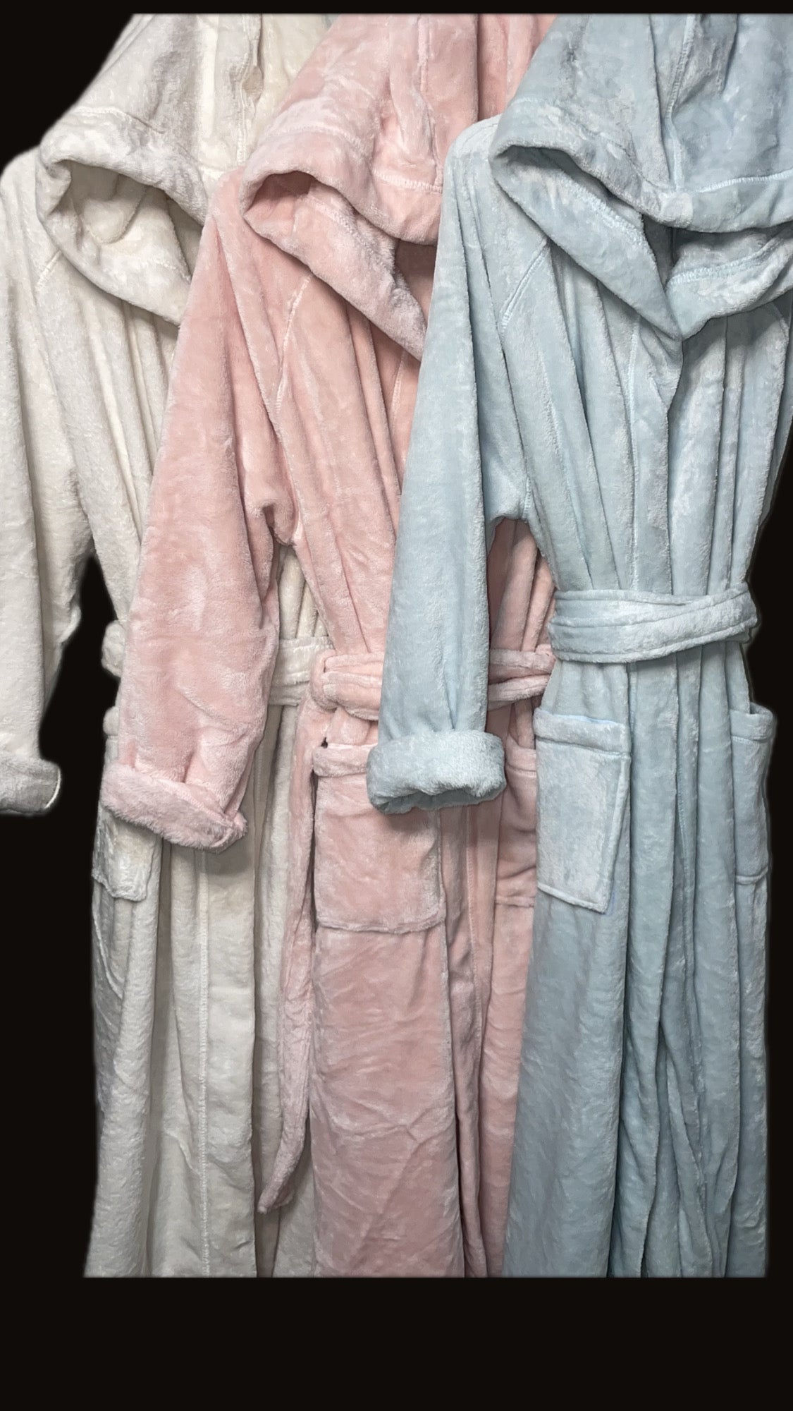 Ultra soft hooded dressing gowns