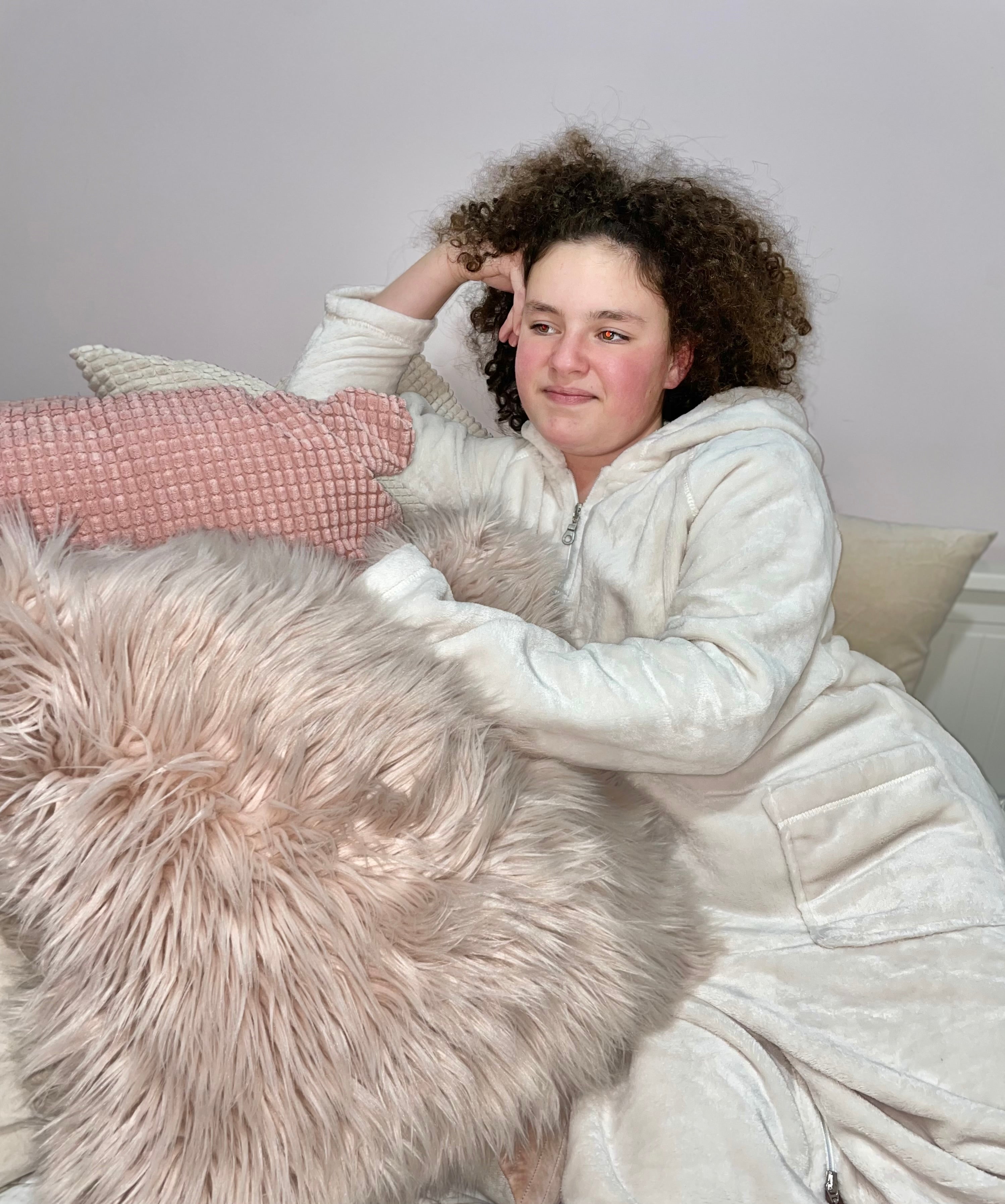 ultra soft, zip ftont, hooded dressing gowns